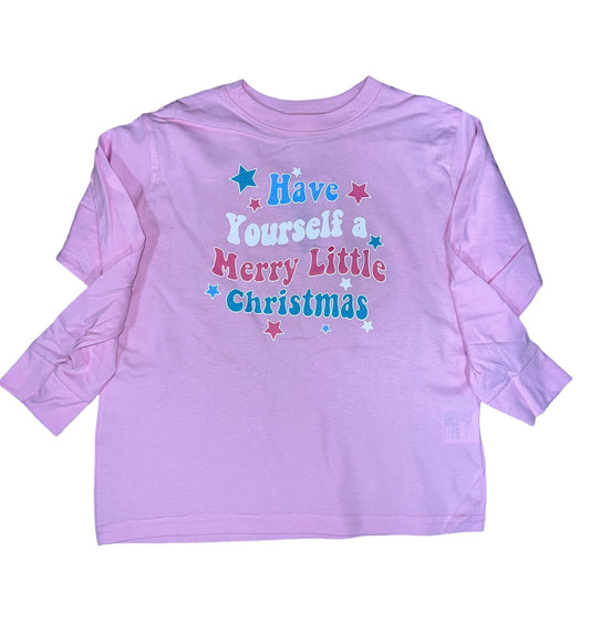 Pink Merry Christmas Tee