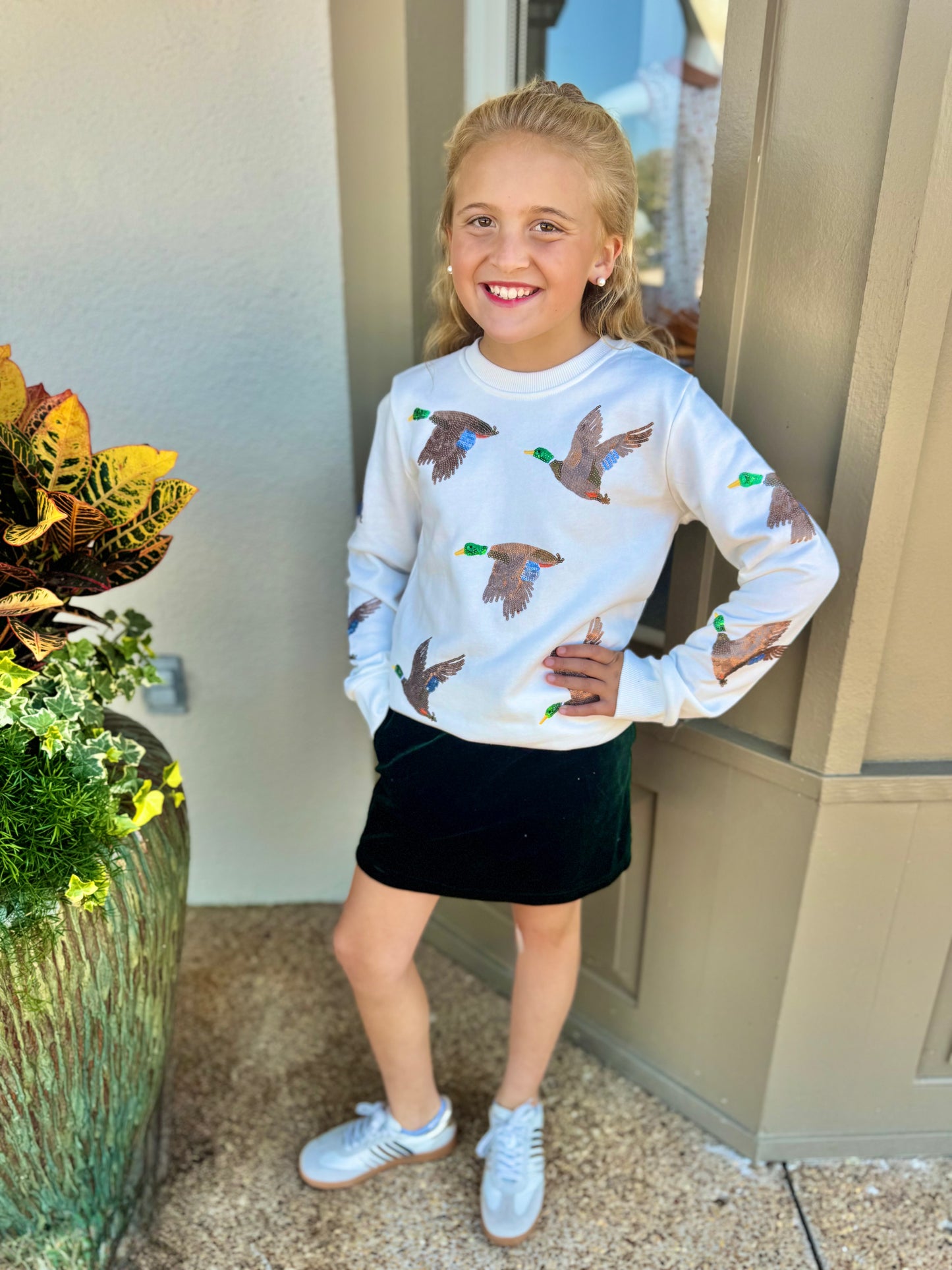 Belle Cher Mallard Sequin Sweatshirt