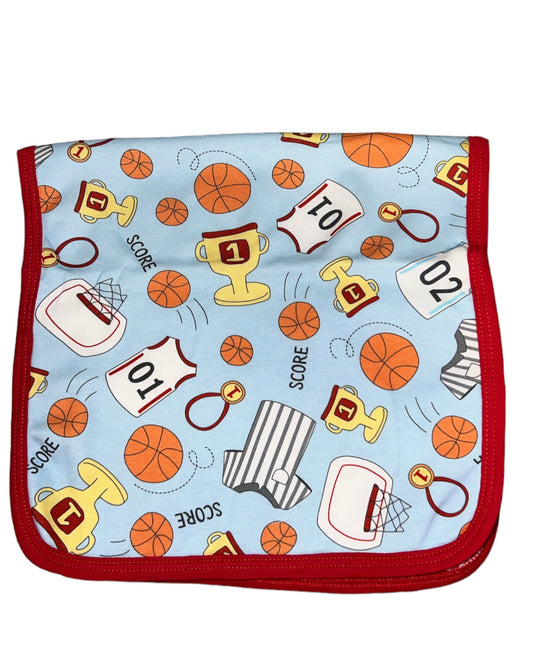 Playing Hoops LB Burp Cloth