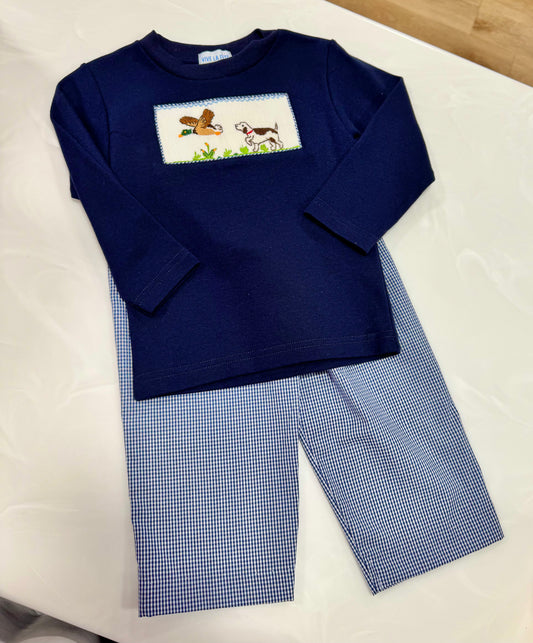 MORNING HUNT SMOCKED SET