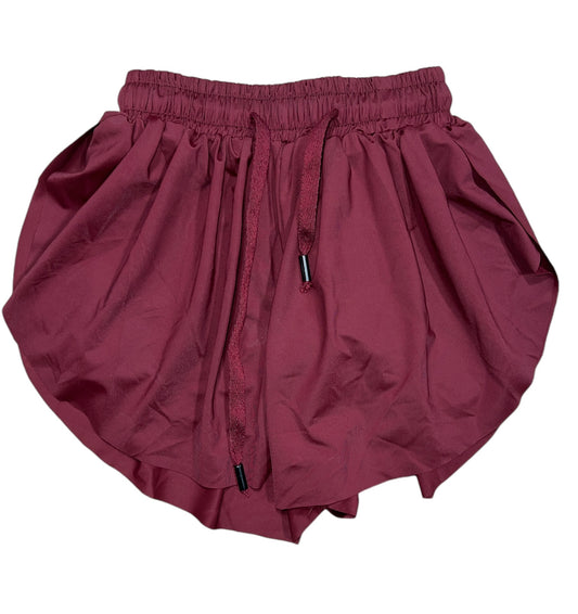 Maroon Butterfly Shorts