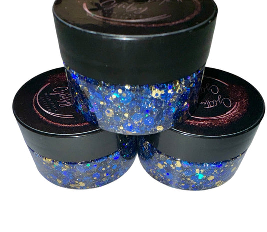 Navy/Gold Hair/Face Glitter