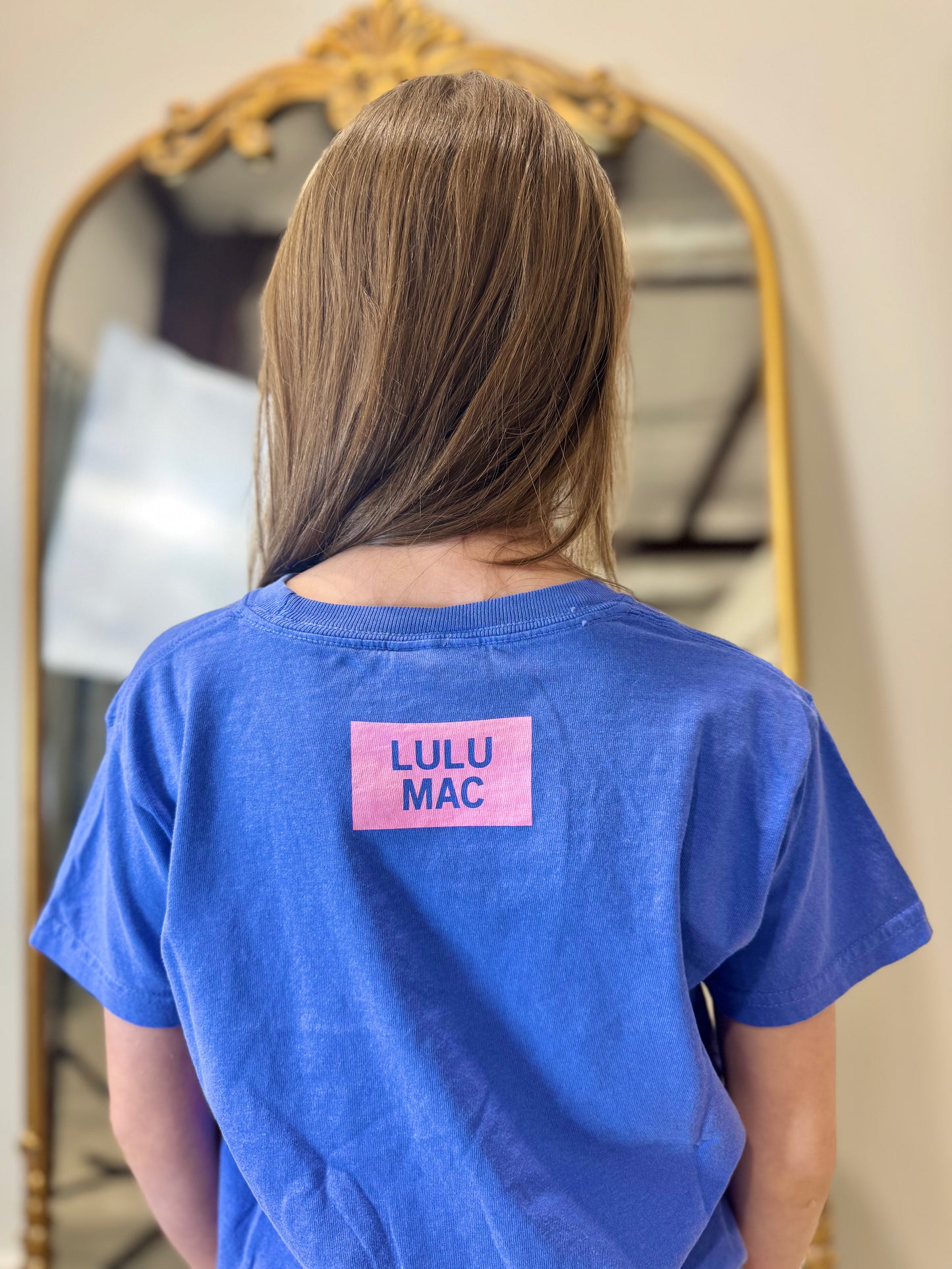 LuLu Mac Youth Polka Dot Tee- Flo Blue