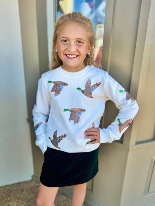 Belle Cher Mallard Sequin Sweatshirt