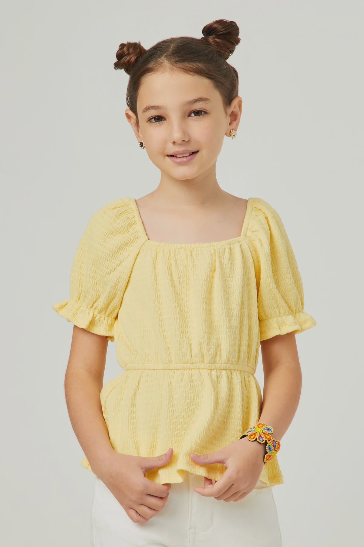 Hayden Girl Yellow Baby Doll Top