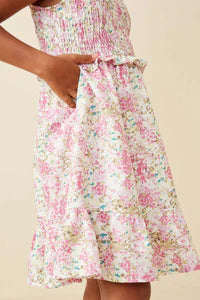 Hayden Girl Floral Print Ruffled  Sun Dress
