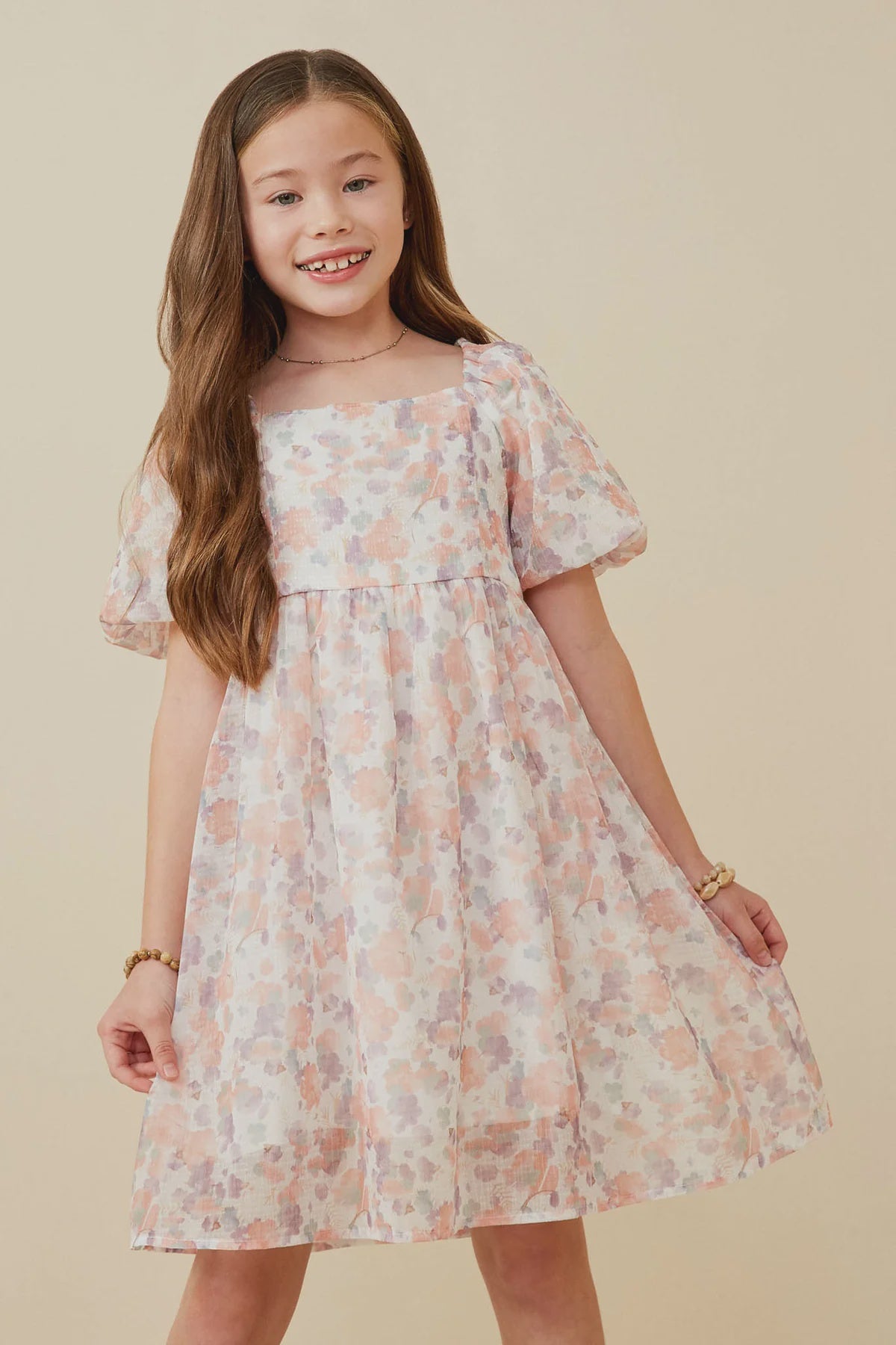 Hayden Girl Watercolor Print Dress