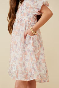 Hayden Girl Watercolor Print Dress