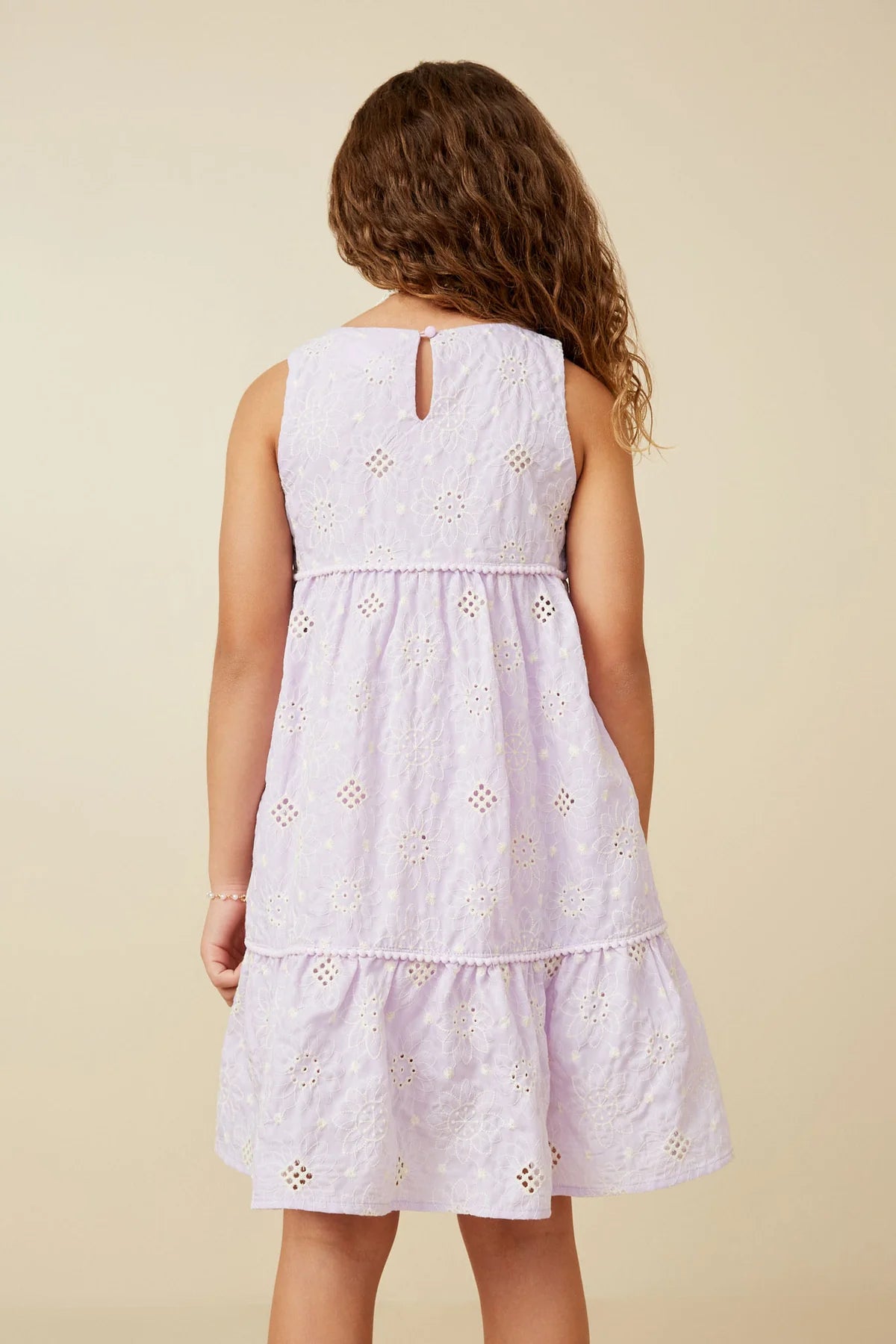 Hayden Girl Floral Detail Tank Dress - Lavender