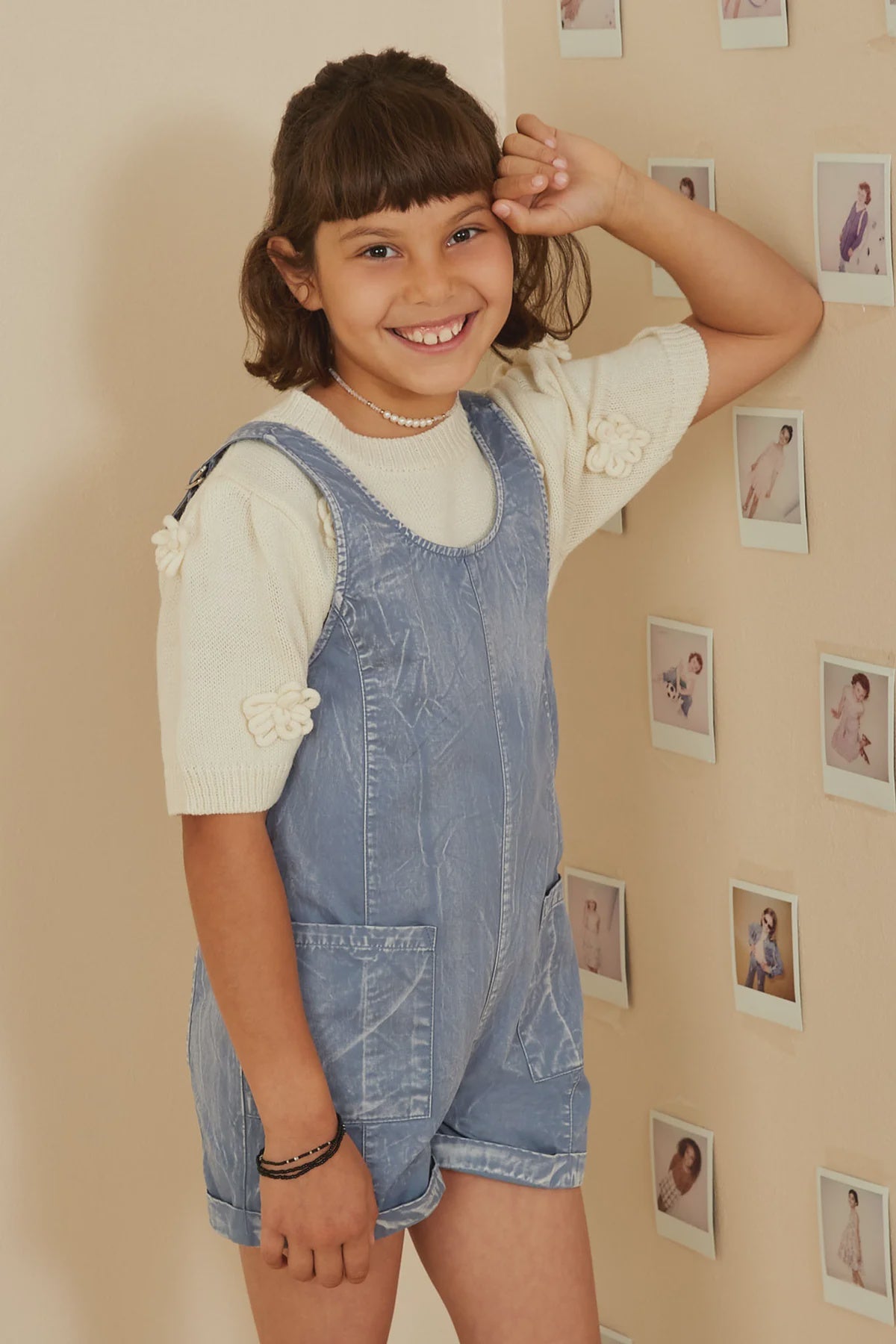 Hayden Girls Dusty Blue Romper