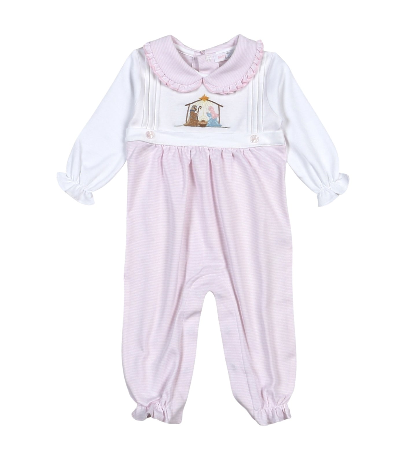 Baby Loren Pink Holy Night Embroidered Romper