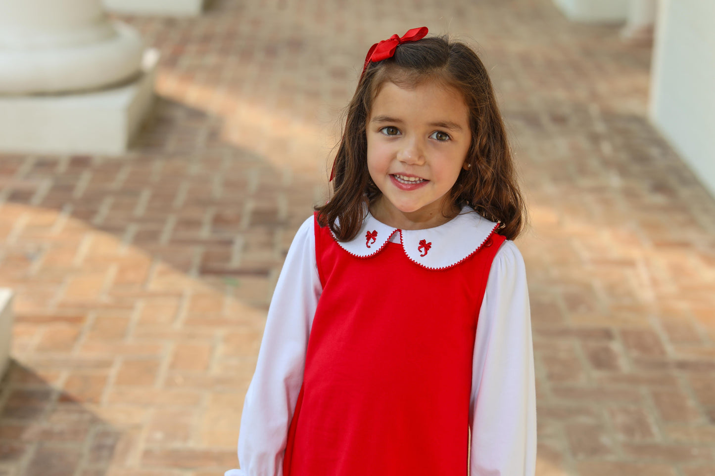 TSK Holiday Bow Dress Set