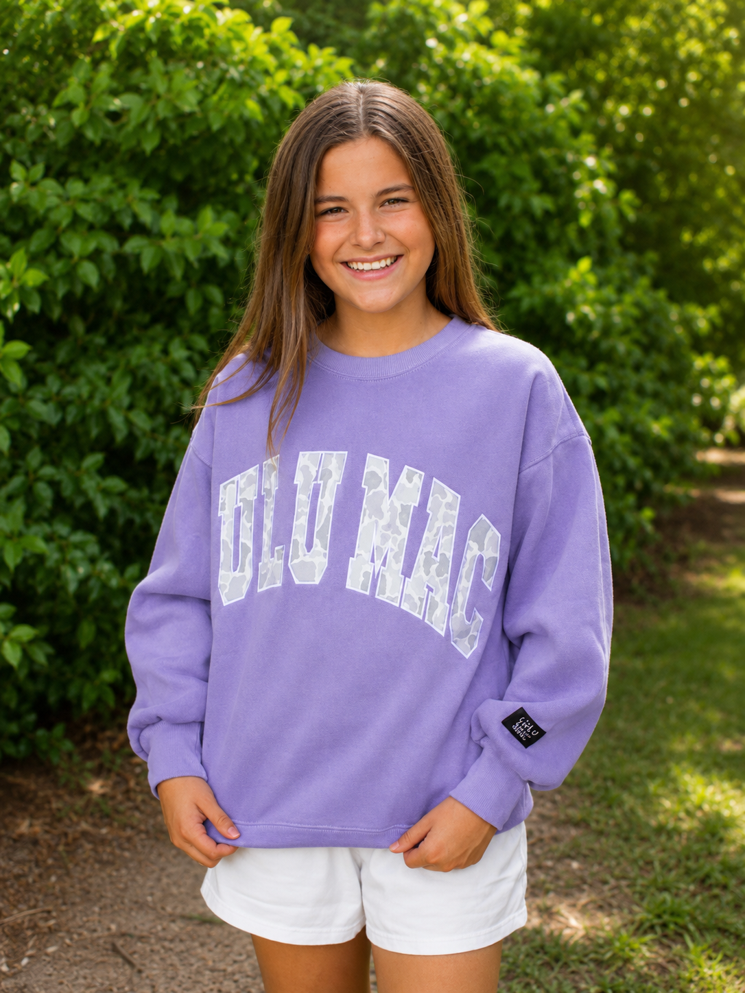 Lulu Mac Youth Lavender Camo Sweatshirt