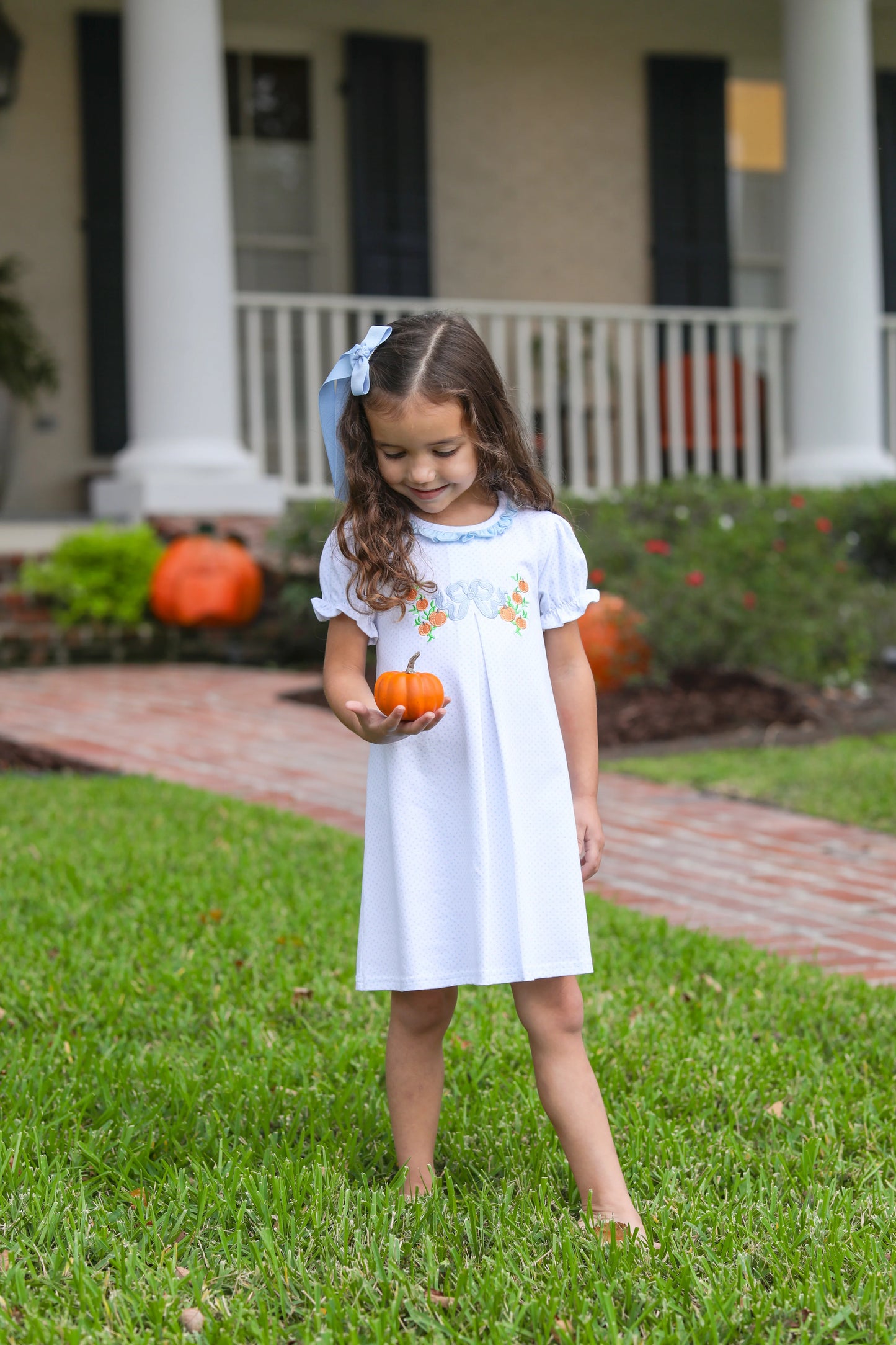 TSK Pumpkin Embroidery Dress