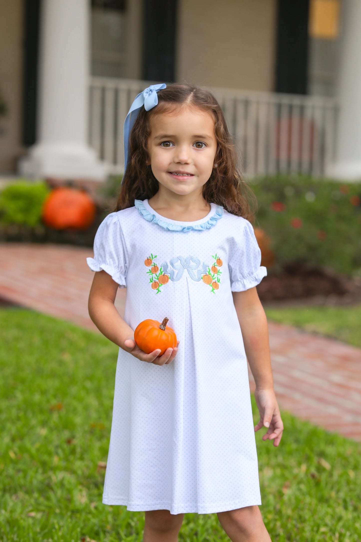 TSK Pumpkin Embroidery Dress