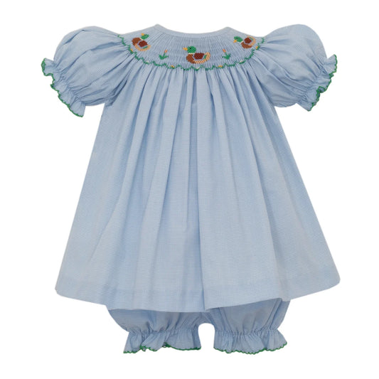 Petit Bebe Mallard Ducks Bishop Bloomer Set