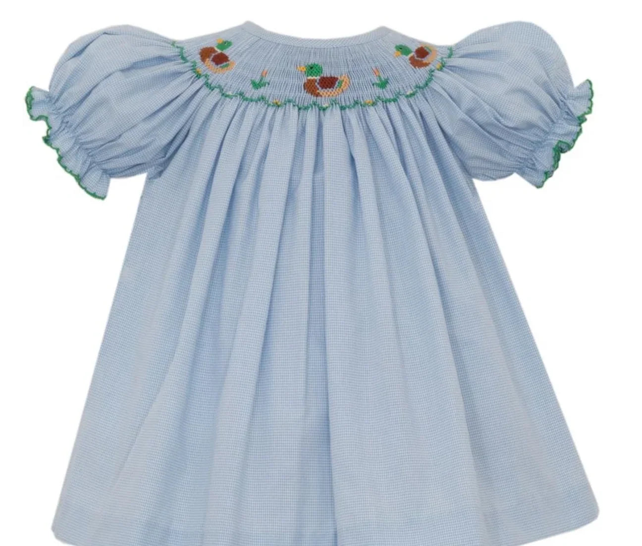 Petit Bebe Mallard Duck Bishop Dress