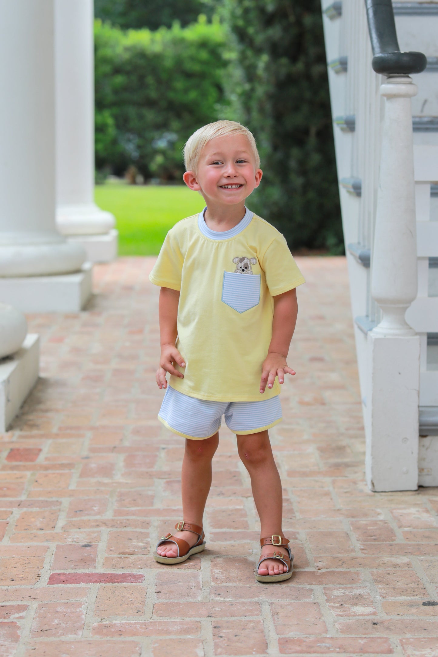 Trotter Street Kids Puppy Paws Short Set - Boys