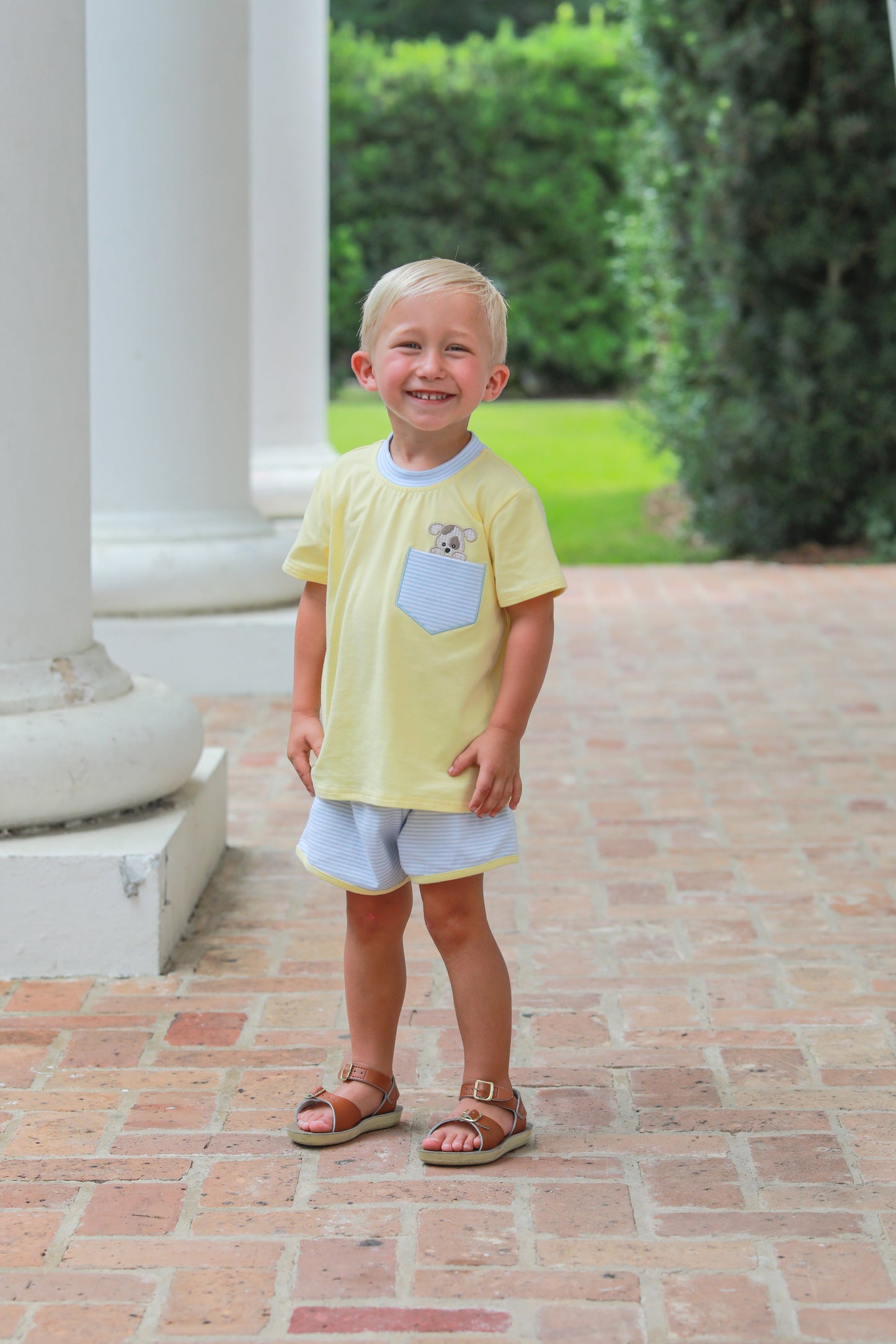 Trotter Street Kids Puppy Paws Short Set - Boys