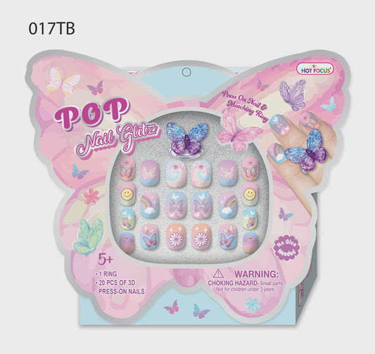 Pop Nail Glitz, Tie Dye Butterfly