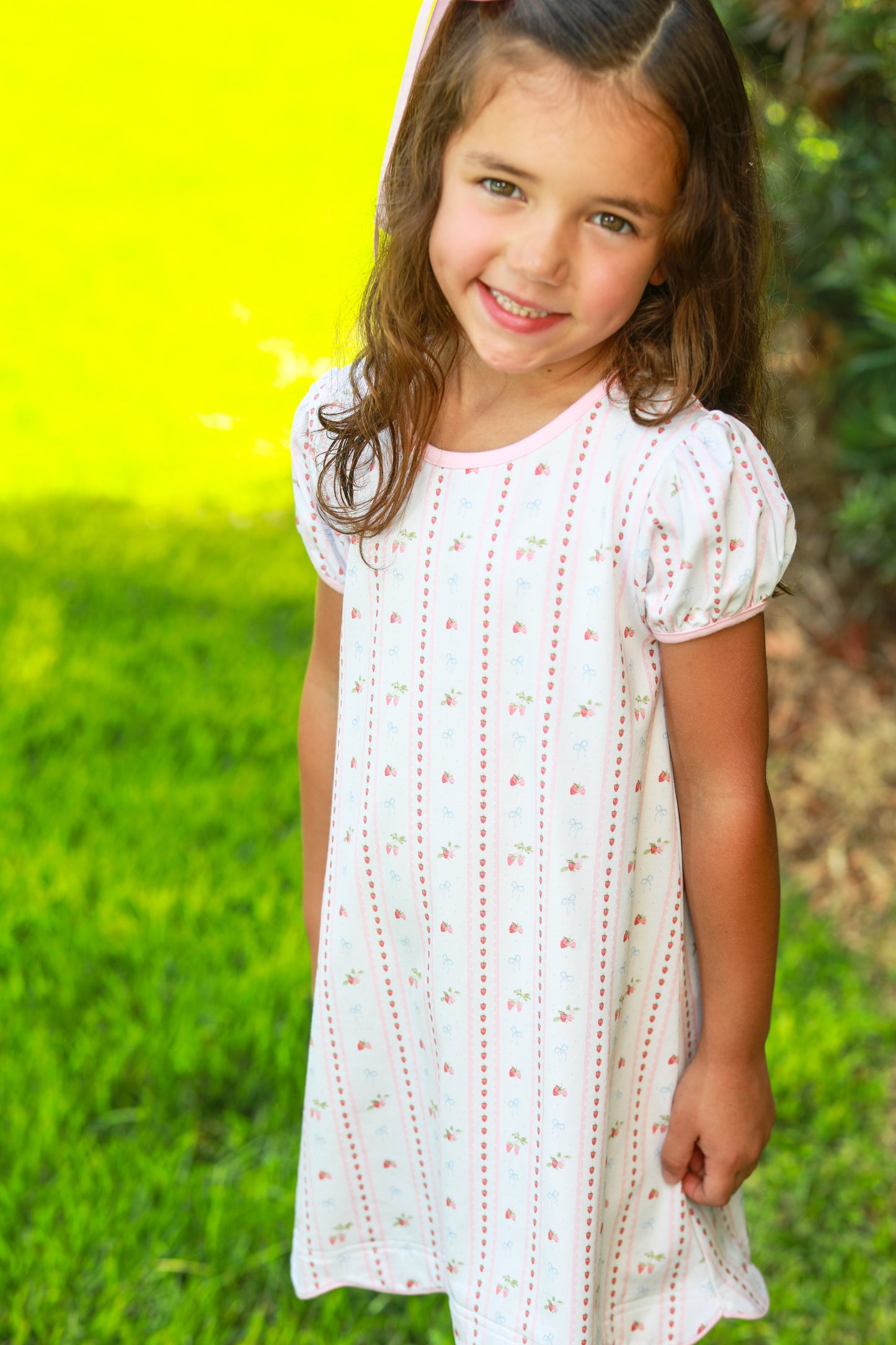 Trotter Street Kids Berry Sweet Scalloped Dress
