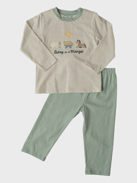 Three Sister Away in a Manger Boys Pant Set