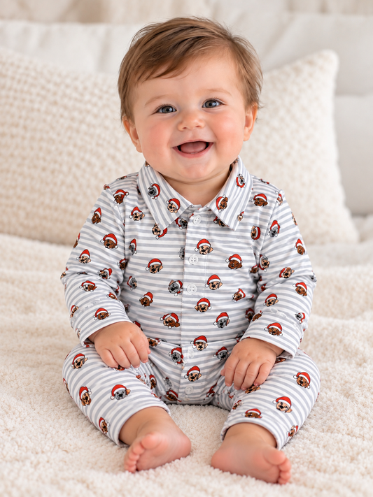 American Fit Christmas Dog Romper