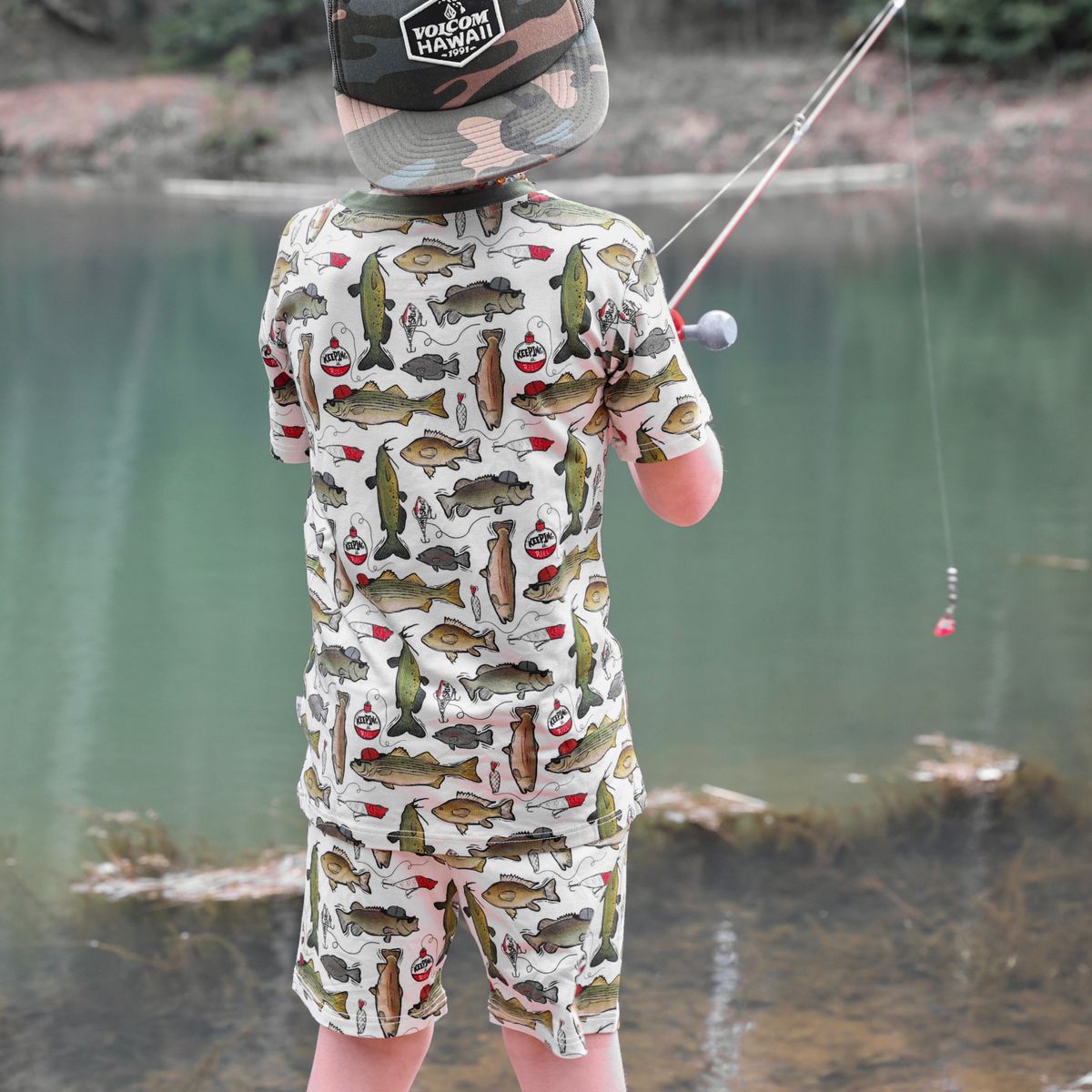Fletch Wish I Was Fishin 2 Piece Shorts Set
