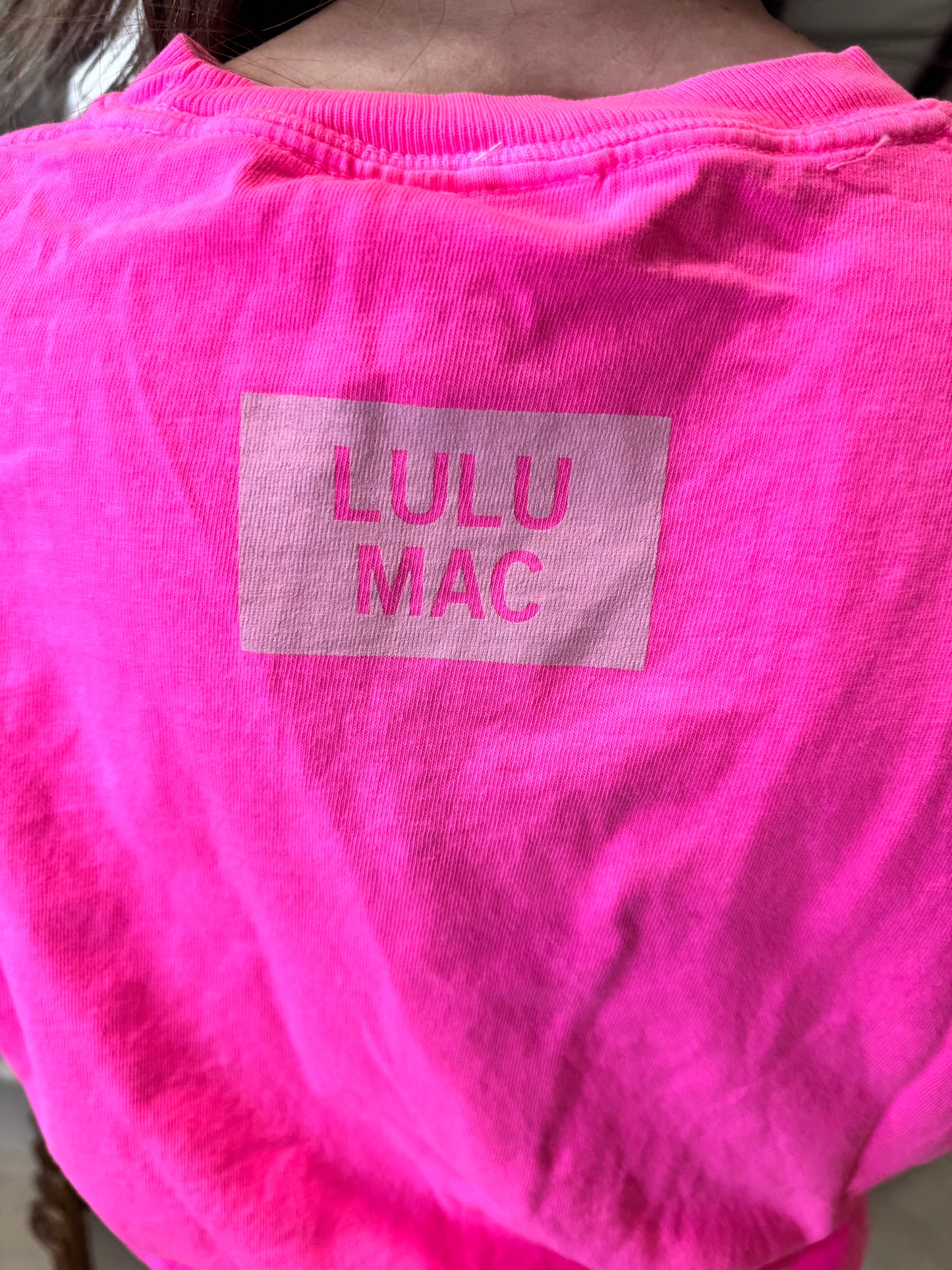 LuLu Mac Youth Polka Dot Tee - Neon Pink