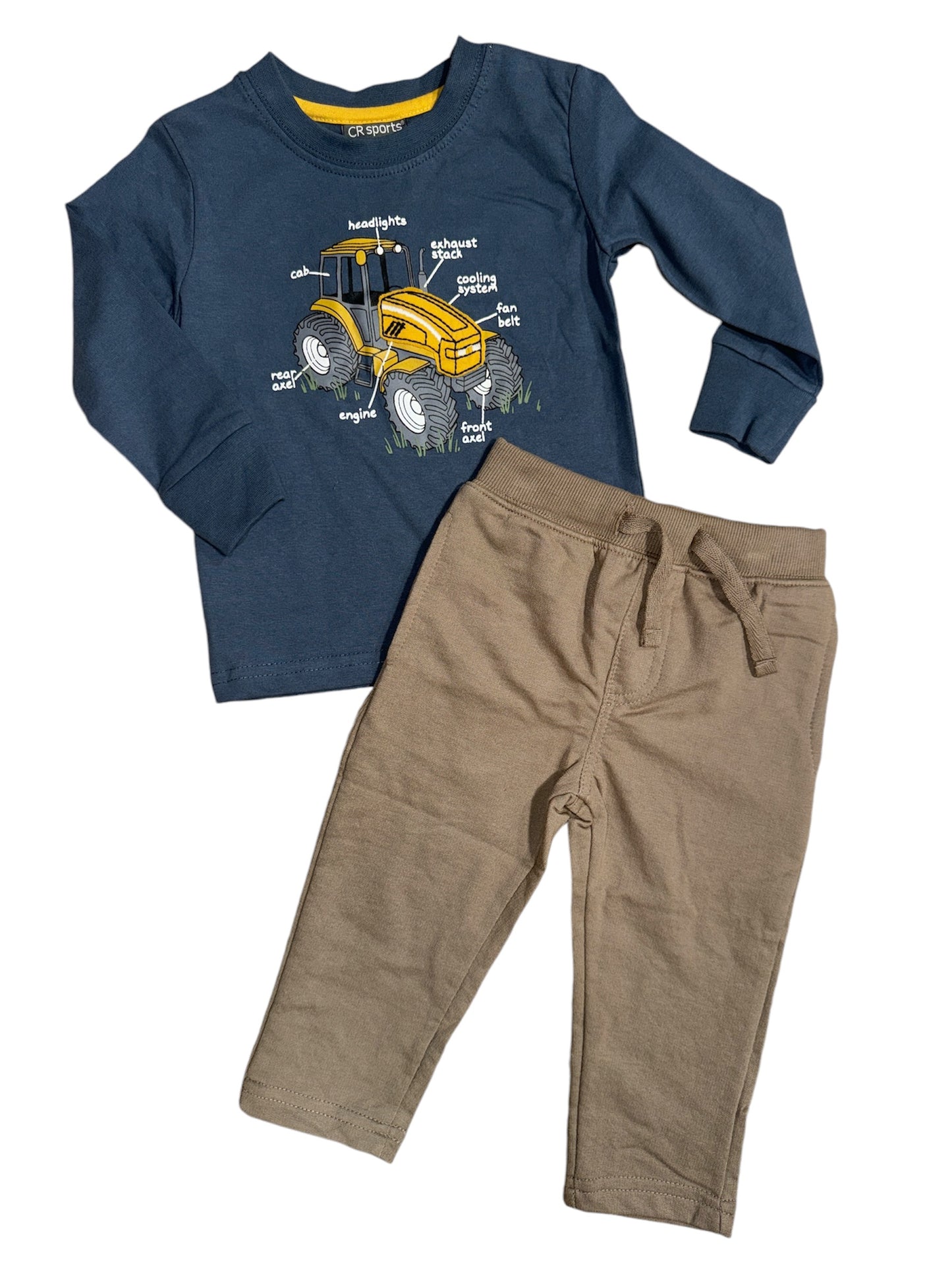 Boys Tan Basic Terry Pant