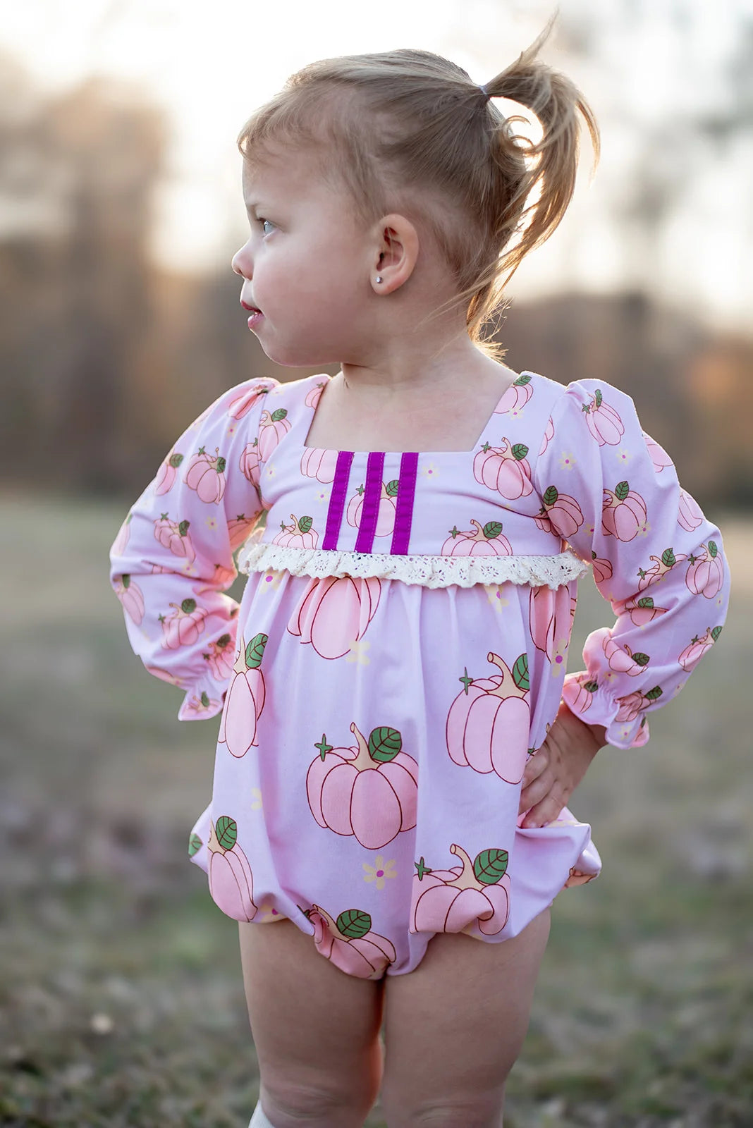 Be Girl Playsuit Bubble Retro Pumpkin