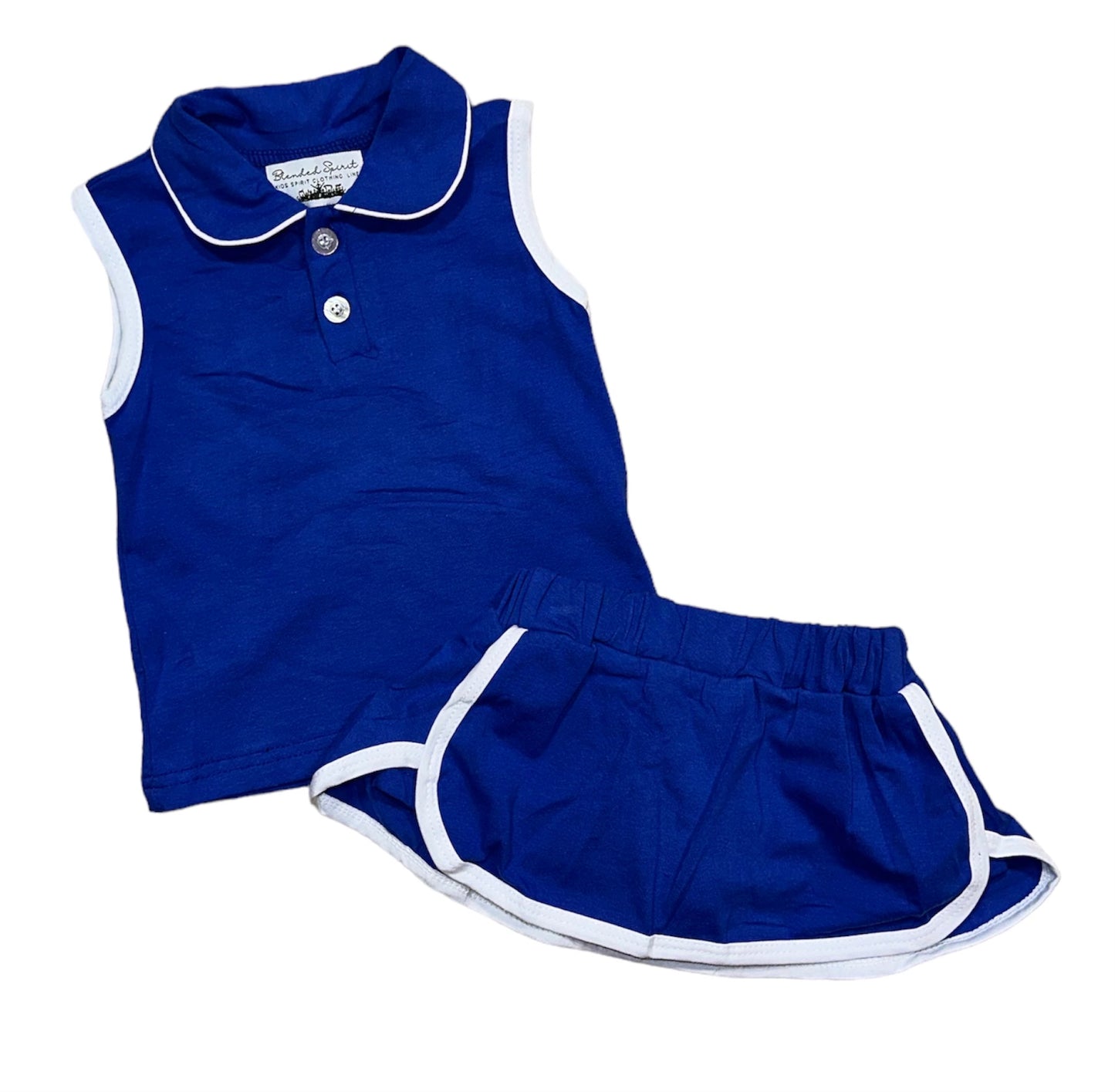 Royal Blue Knit Tennis Set