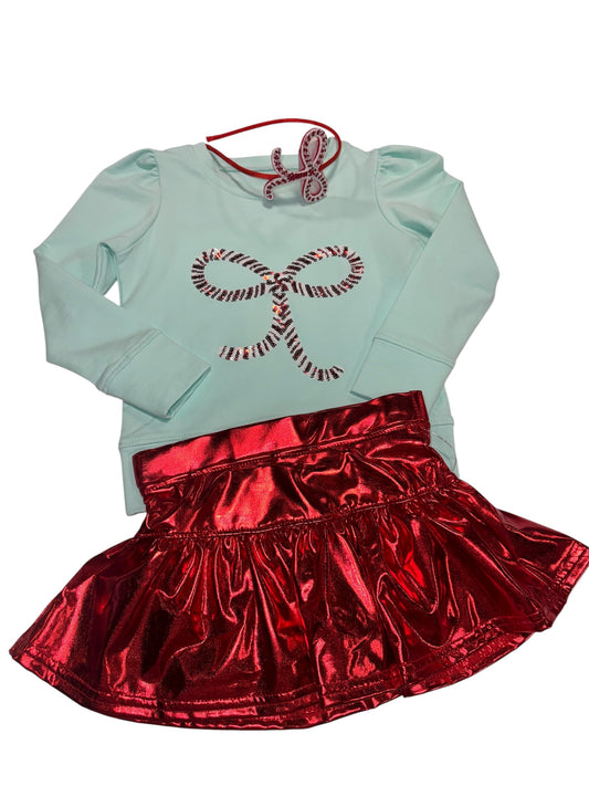 Azarhia Candy Cane Bow in Sequin