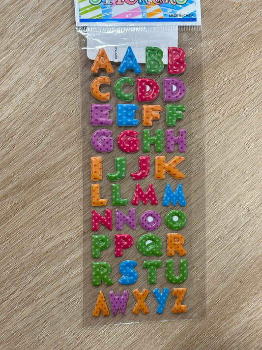 Polka Dot Alphabet Stickers