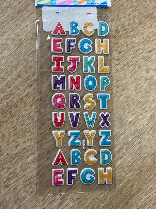 Geometric Alphabet Stickers