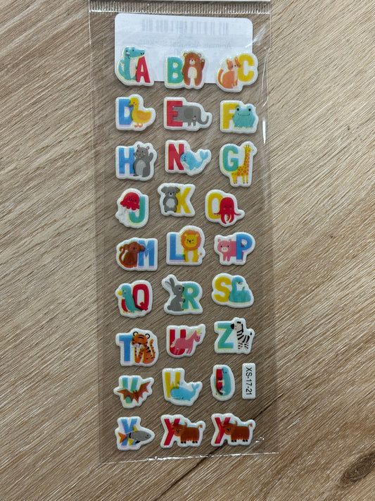 Animals Alphabet Stickers