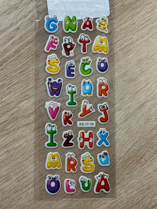 Emoji Eyes Alphabet Stickers
