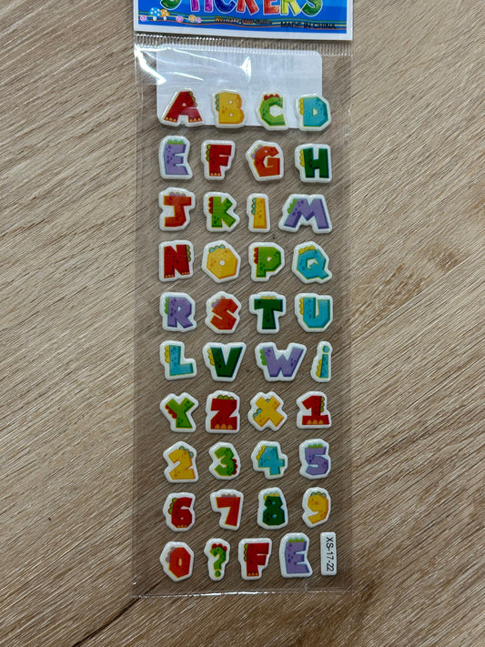 Dinosaur Alphabet Stickers