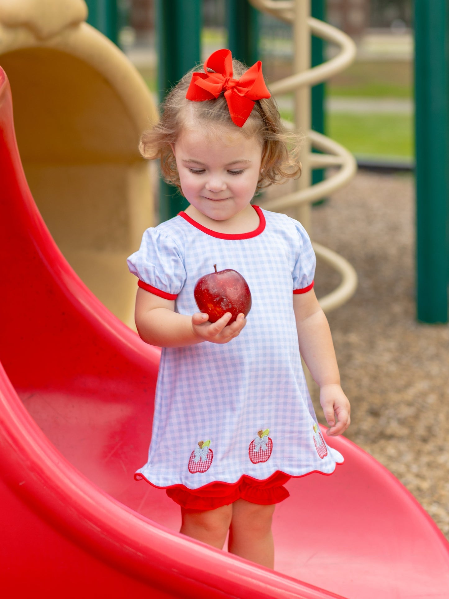 Trotter Street Kids Apple Trio Bloomer Set