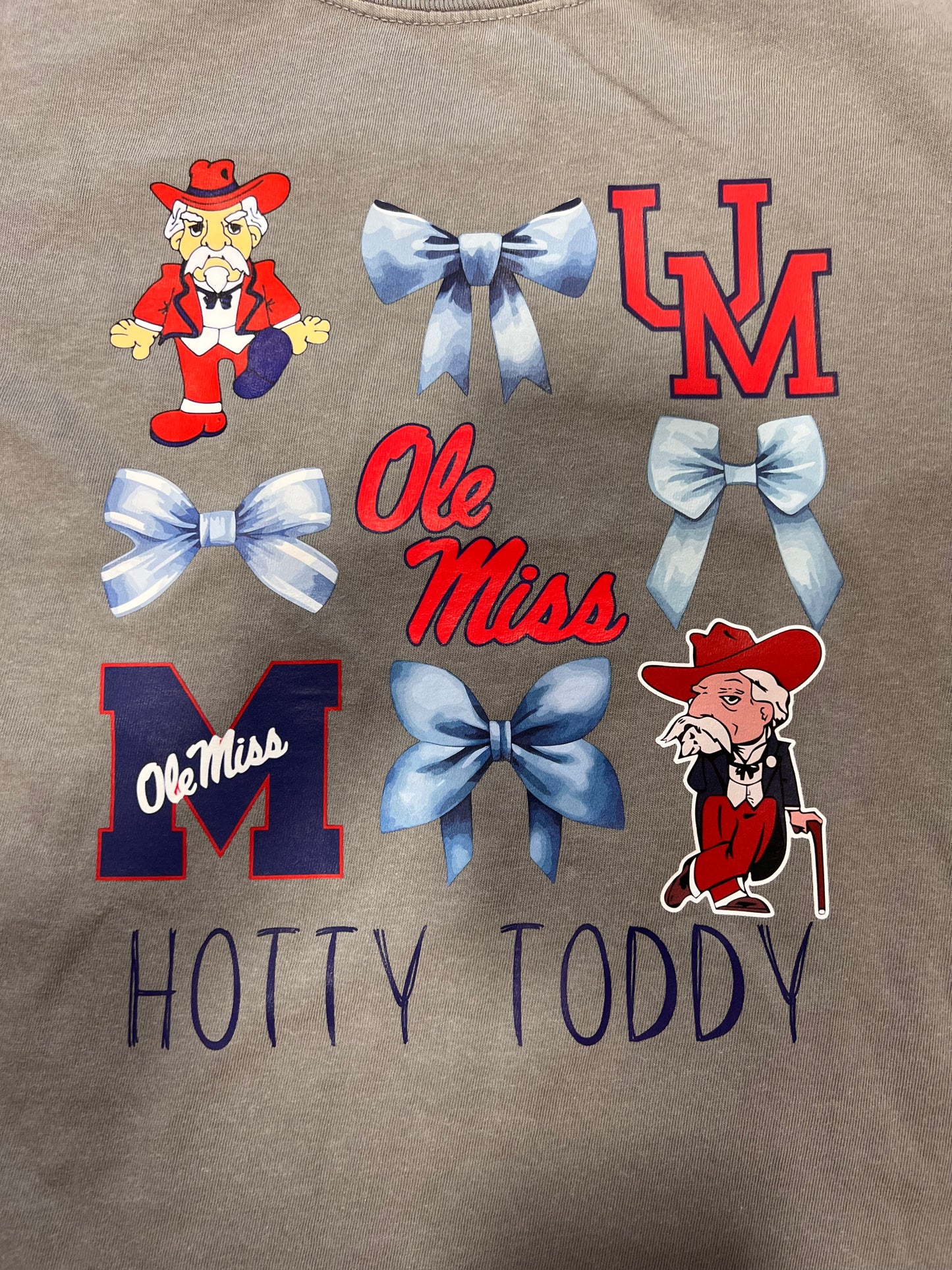 Ole Miss Croquette Graphic Tee Grey