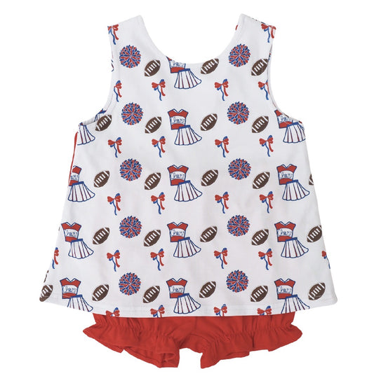 Cypress Row Varsity Red/Blue Blair Bow Back Set