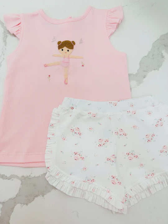 Squiggles Betsy Ballerina Butterfly Sleeve Short Set