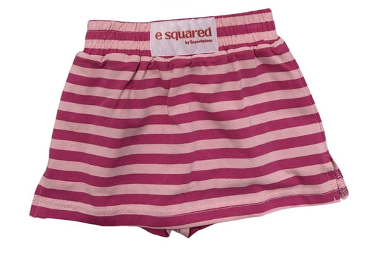 E Squared Striped Skort - Pinkalicious