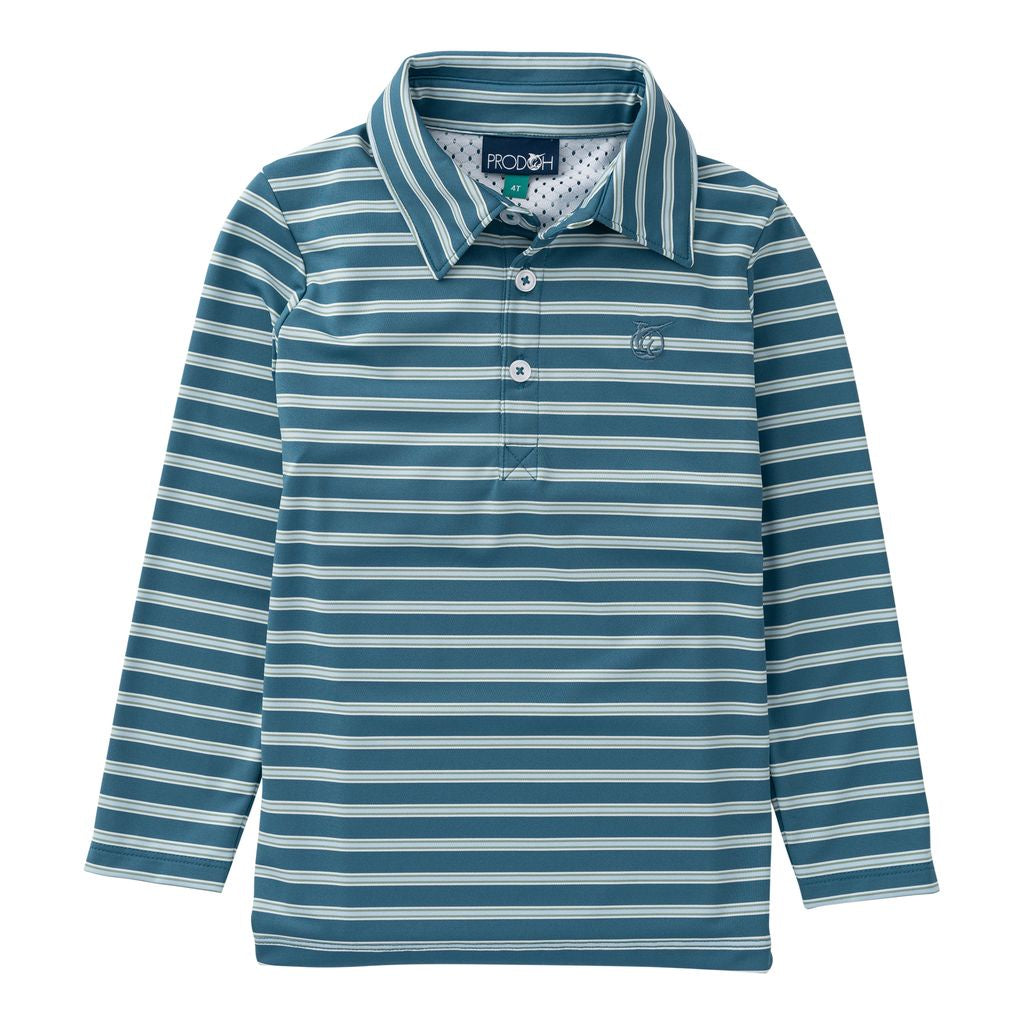 Prodoh  LS Pro Performance Polo- Tapestry Stripe