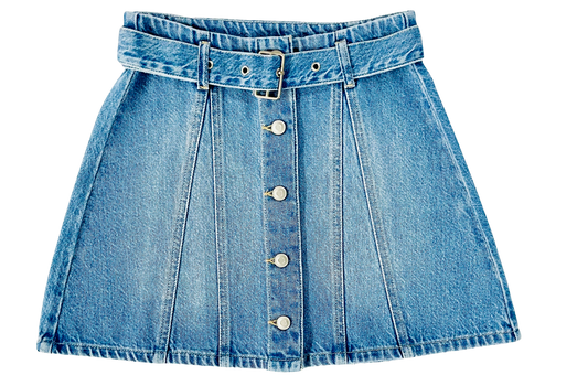 Blu & Blue Sky Blue Jean Skirt