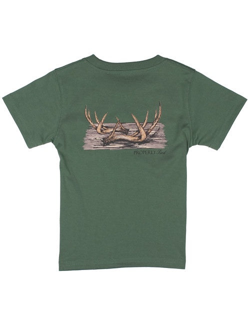 Properly Tied  Boys Shed SS Fern Green Tee