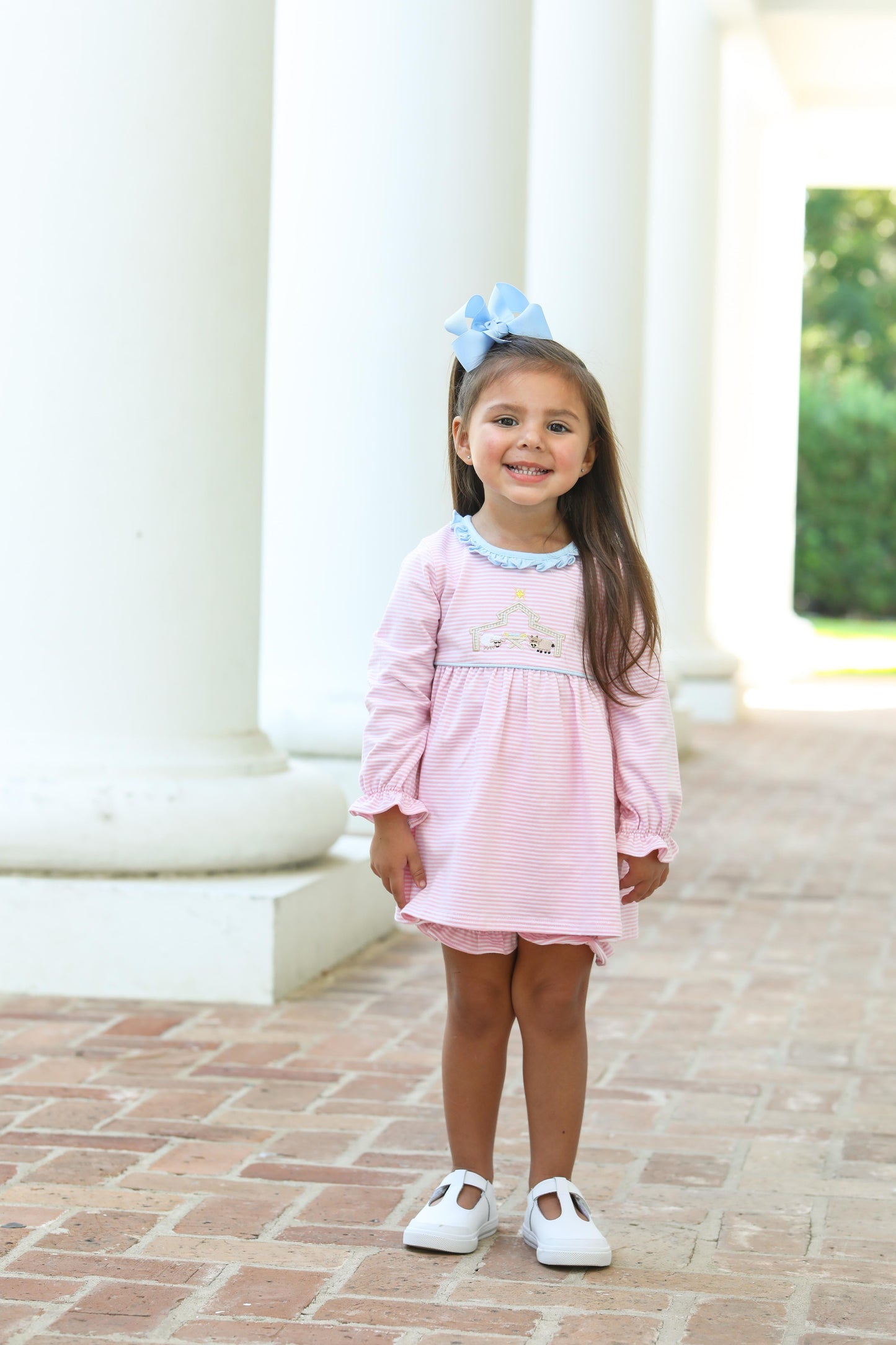 TSK Nativity Ruffle Bloomer Set