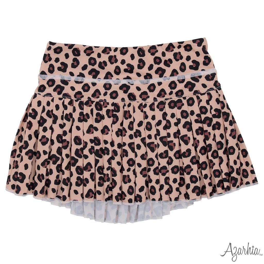 Azarhia Leopard Print Mini Pleat Skort