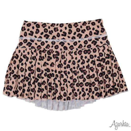 Azarhia Leopard Print Mini Pleat Skort