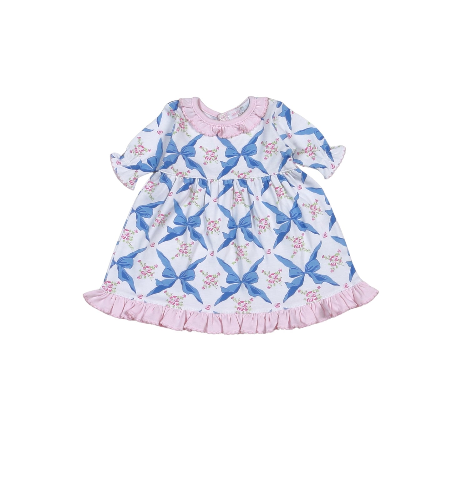 Baby Loren Pretty In Bows Pima Doll Morning Gown